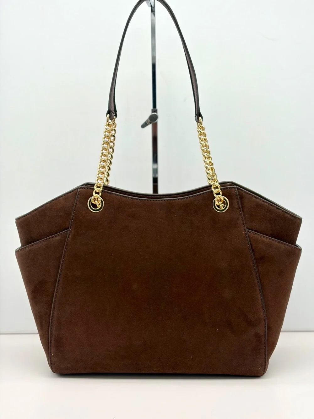 Michael Kors Jet Set Travel Suede Chain Tote Shoulder Bag